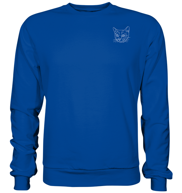 Katze weiß - Basic Sweatshirt Unisex Sweatshirts Tier-Shirts.com Royal Blue XS