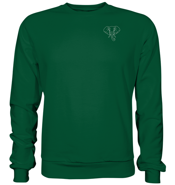 Elefant weiß - Basic Sweatshirt Unisex Sweatshirts Tier-Shirts.com Bottle Green XS