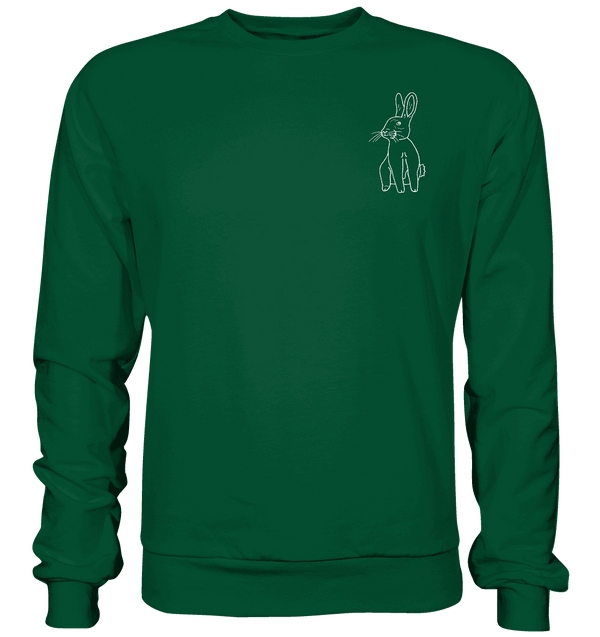 Hase weiß - Basic Sweatshirt Unisex Sweatshirts Tier-Shirts.com Bottle Green XS