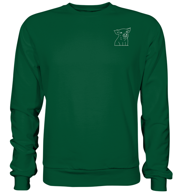 Ferkel weiß - Basic Sweatshirt Unisex Sweatshirts Tier-Shirts.com Bottle Green XS