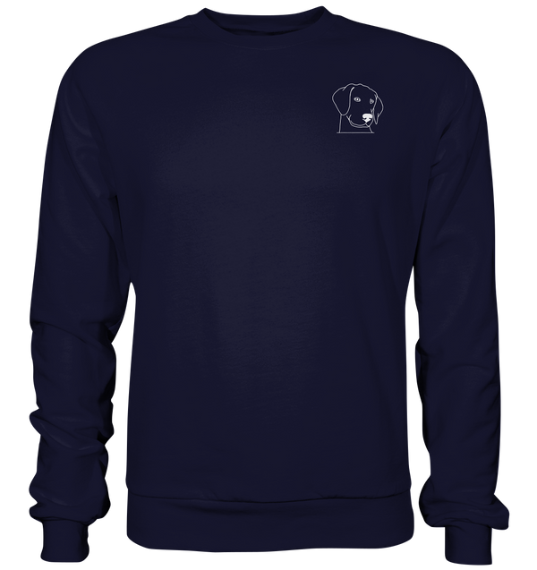 Hund Schlappohr weiß - Basic Sweatshirt Unisex Sweatshirts Tier-Shirts.com Oxford Navy XS