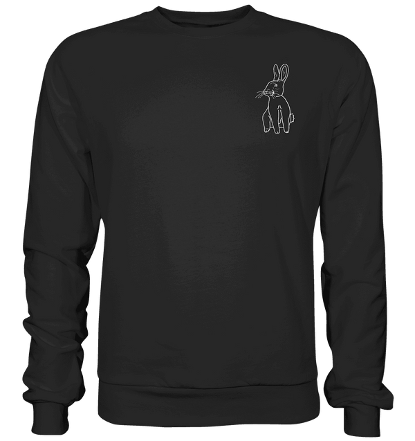 Hase weiß - Basic Sweatshirt Unisex Sweatshirts Tier-Shirts.com Deep Black XS