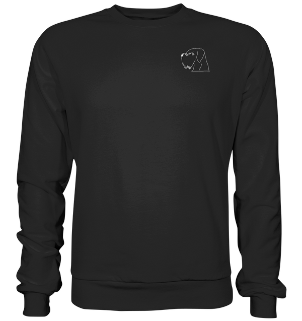 Schnauzer weiß - Basic Sweatshirt Unisex Sweatshirts Tier-Shirts.com Deep Black XS