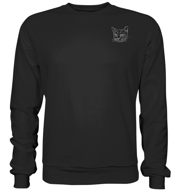 Katze weiß - Basic Sweatshirt Unisex Sweatshirts Tier-Shirts.com Jet Black XS