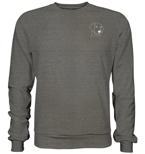 Hund Schlappohr weiß - Basic Sweatshirt Unisex Sweatshirts Tier-Shirts.com Charcoal (Heather) XS