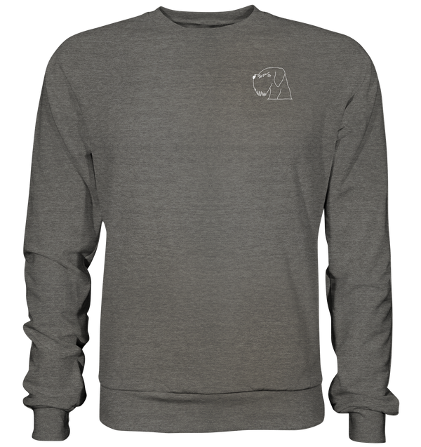 Schnauzer weiß - Basic Sweatshirt Unisex Sweatshirts Tier-Shirts.com Charcoal (Heather) XS