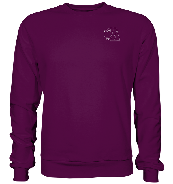 Schnauzer weiß - Basic Sweatshirt Unisex Sweatshirts Tier-Shirts.com Plum XS