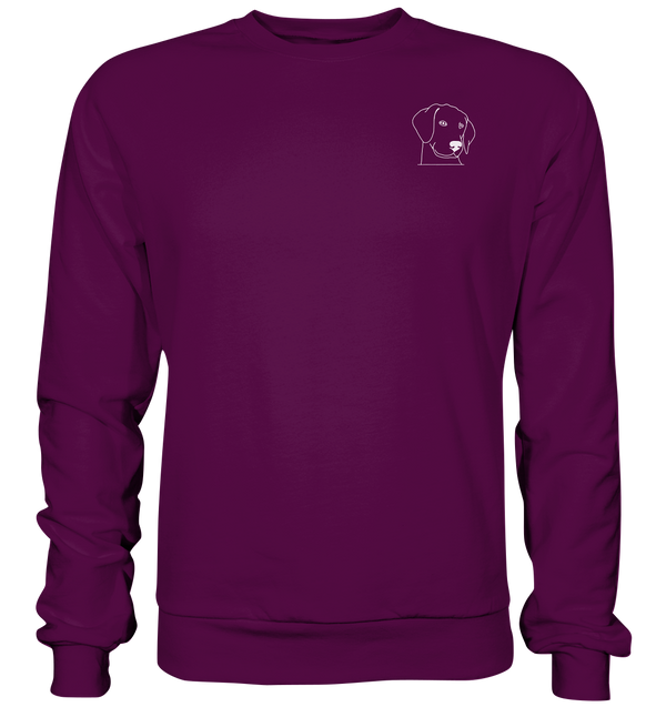 Hund Schlappohr weiß - Basic Sweatshirt Unisex Sweatshirts Tier-Shirts.com Plum XS