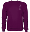 Hase weiß - Basic Sweatshirt Unisex Sweatshirts Tier-Shirts.com Plum XS