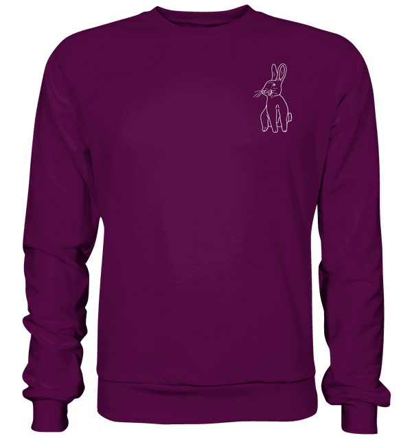 Hase weiß - Basic Sweatshirt Unisex Sweatshirts Tier-Shirts.com Plum XS