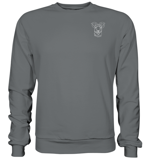 Ziege weiß - Basic Sweatshirt Unisex Sweatshirts Tier-Shirts.com Steel Grey (Solid) XS