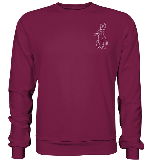 Hase weiß - Basic Sweatshirt Unisex