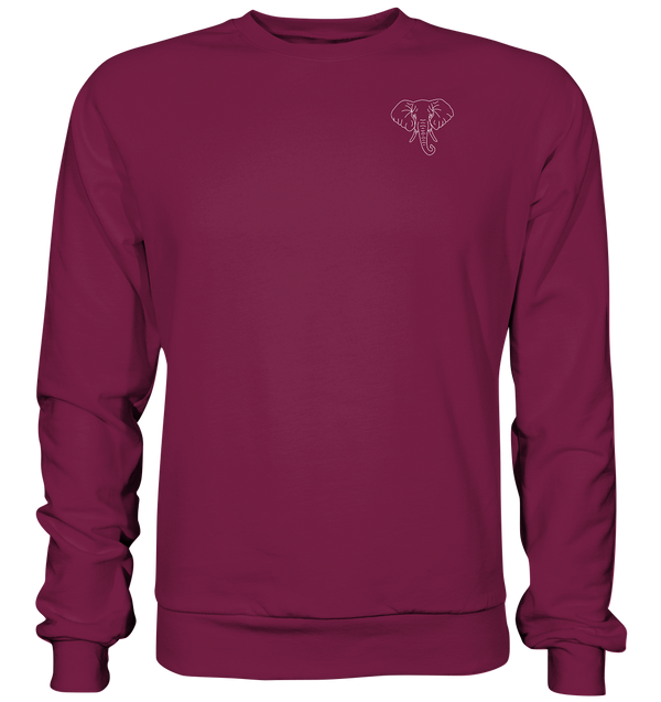 Elefant weiß - Basic Sweatshirt Unisex Sweatshirts Tier-Shirts.com Burgundy XS