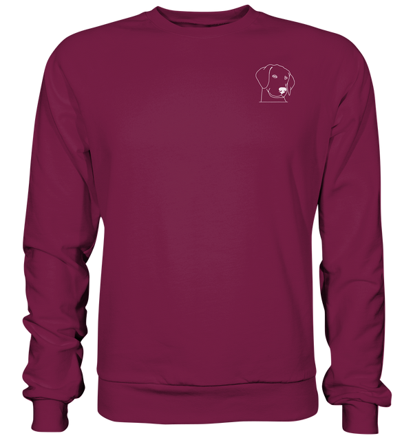 Hund Schlappohr weiß - Basic Sweatshirt Unisex Sweatshirts Tier-Shirts.com Burgundy XS