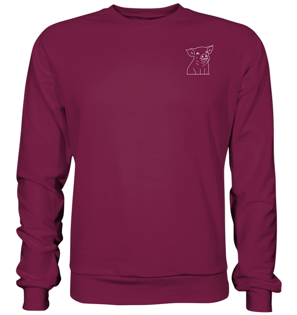 Ferkel weiß - Basic Sweatshirt Unisex Sweatshirts Tier-Shirts.com Burgundy XS