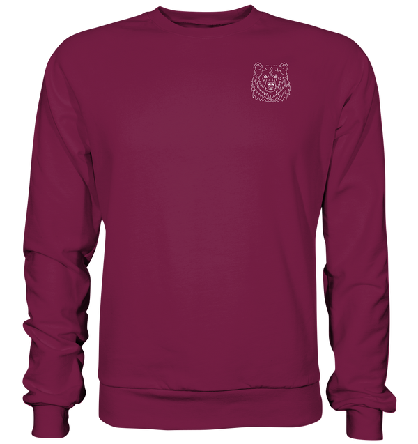 Bär weiß - Basic Sweatshirt Unisex Sweatshirts Tier-Shirts.com Burgundy XS