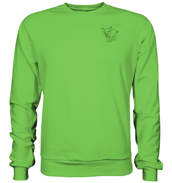 Schwein schwarz - Basic Sweatshirt Unisex Sweatshirts Tier-Shirts.com Lime Green XS