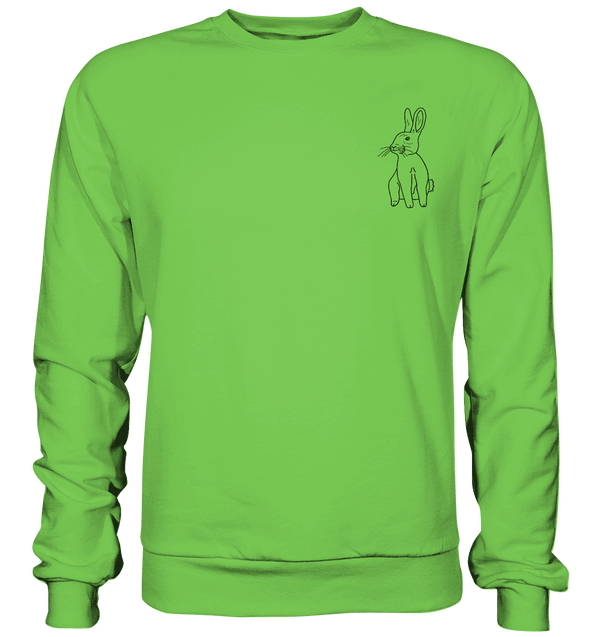 Hase - Basic Sweatshirt Unisex Sweatshirts Tier-Shirts.com Lime Green XS