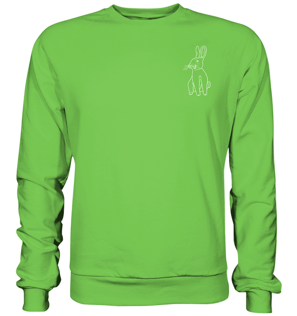 Hase weiß - Basic Sweatshirt Unisex Sweatshirts Tier-Shirts.com Lime Green XS