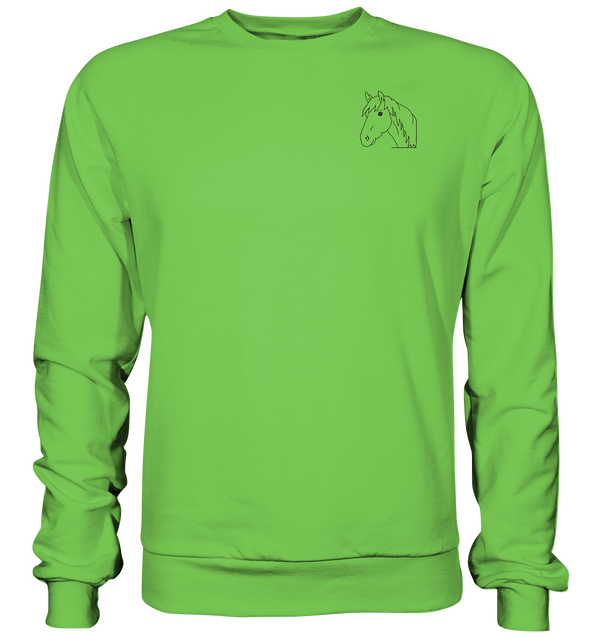 Pferd schwarz - Basic Sweatshirt Unisex Sweatshirts Tier-Shirts.com Lime Green XS