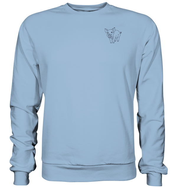 Schwein schwarz - Basic Sweatshirt Unisex Sweatshirts Tier-Shirts.com Sky Blue XS