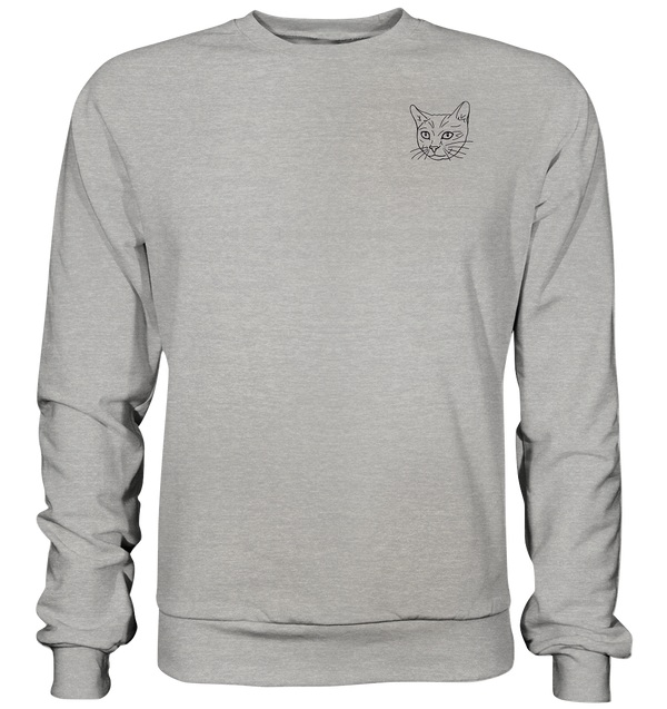 Katze - Basic Sweatshirt Unisex Sweatshirts Tier-Shirts.com Heather Grey XS