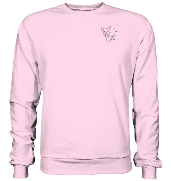 Schwein schwarz - Basic Sweatshirt Unisex Sweatshirts Tier-Shirts.com Baby Pink XS