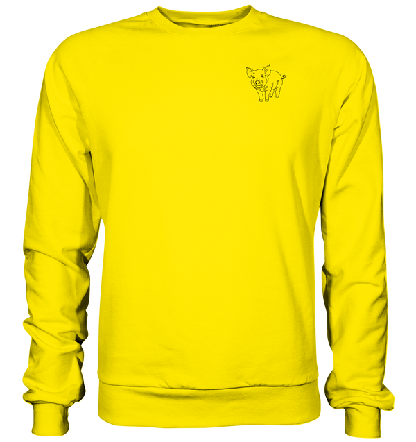 Schwein schwarz - Basic Sweatshirt Unisex Sweatshirts Tier-Shirts.com Sun Yellow XS