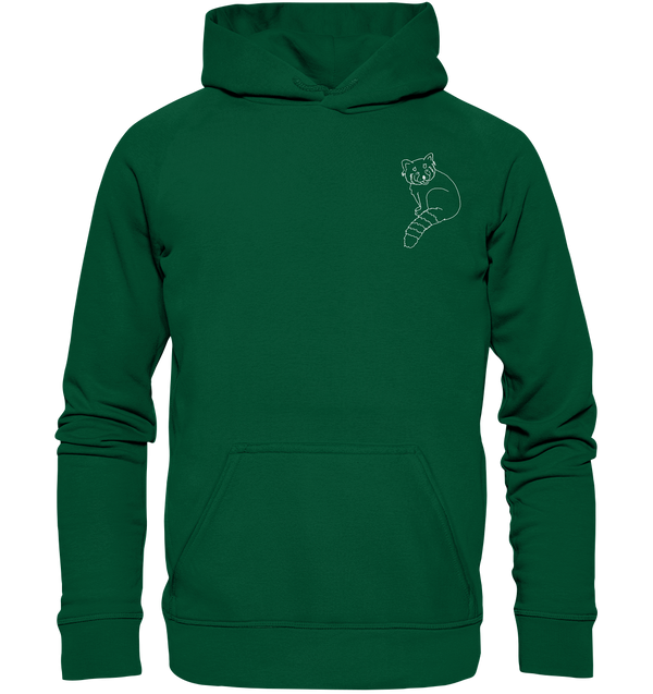 Roter Panda weiß - Basic Hoodie Unisex Hoodies Tier-Shirts.com Bottle Green XS