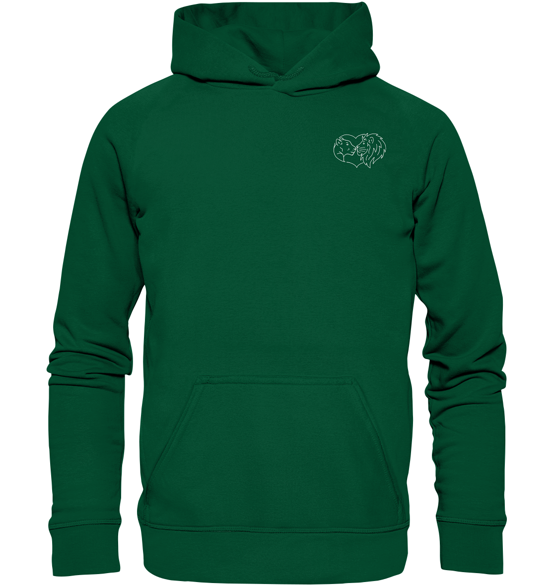 Löwenpaar weiß - Basic Hoodie Unisex