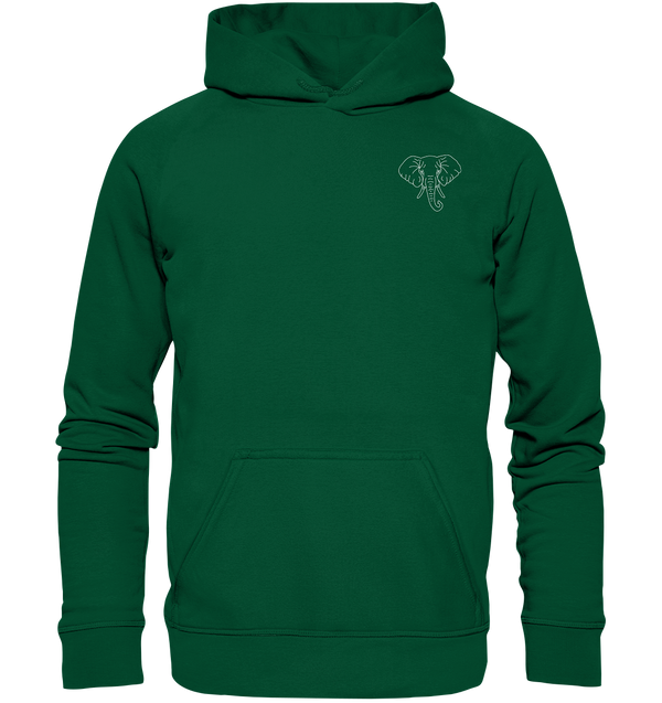 Elefant weiß - Basic Hoodie Unisex Hoodies Tier-Shirts.com Bottle Green XS