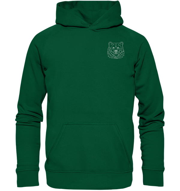 Bär weiß - Basic Hoodie Unisex Hoodies Tier-Shirts.com Bottle Green XS