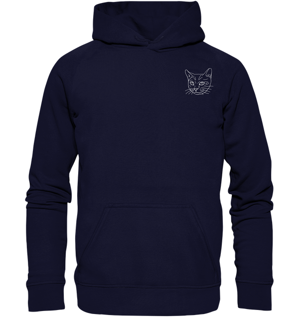 Katze weiß - Basic Hoodie Unisex Hoodies Tier-Shirts.com Oxford Navy XS