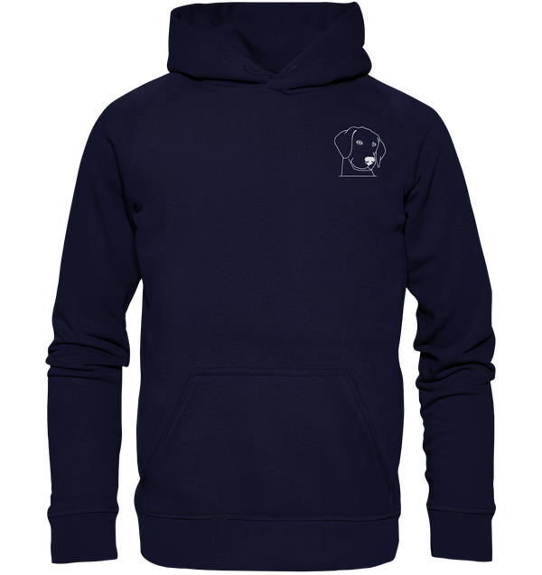 Hund Schlappohr weiß - Basic Hoodie Unisex Hoodies Tier-Shirts.com Oxford Navy XS