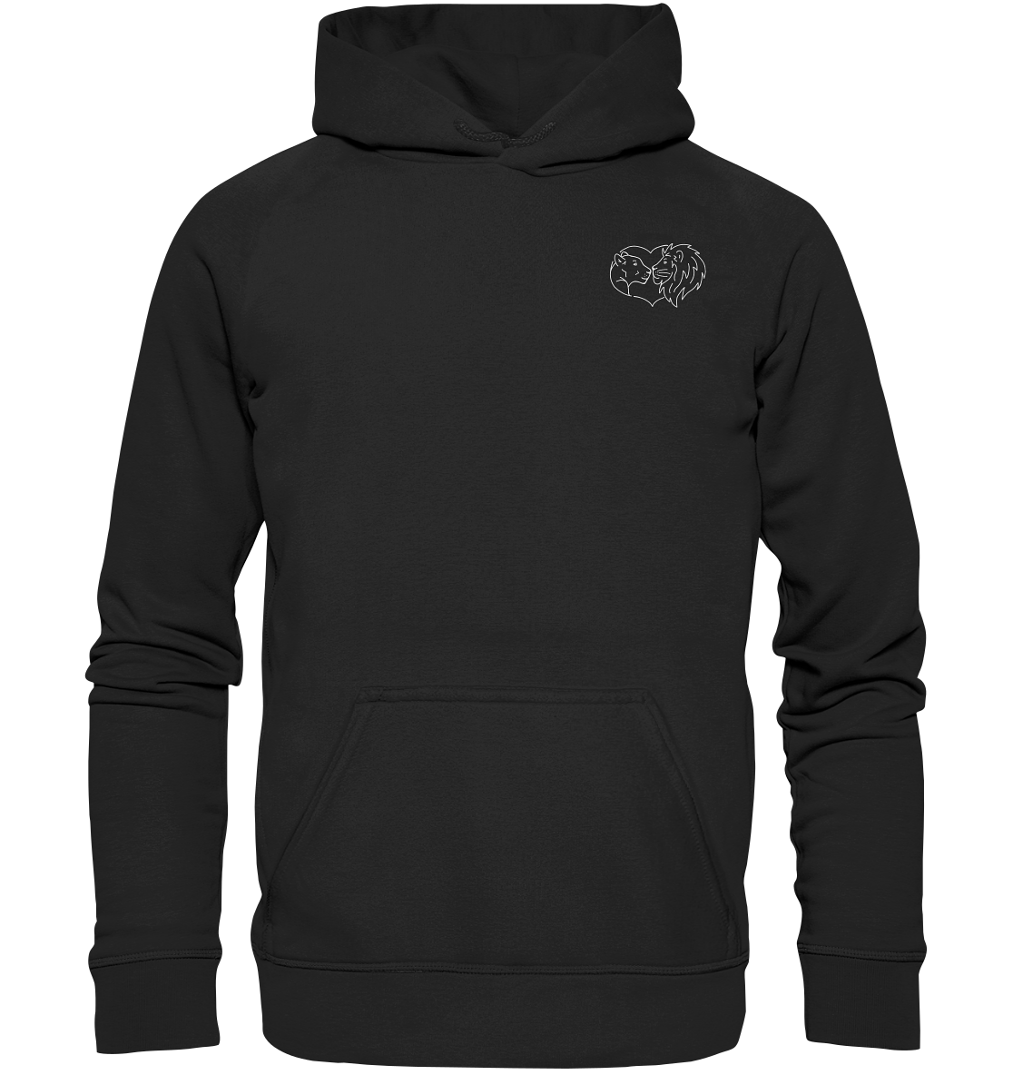 Löwenpaar weiß - Basic Hoodie Unisex