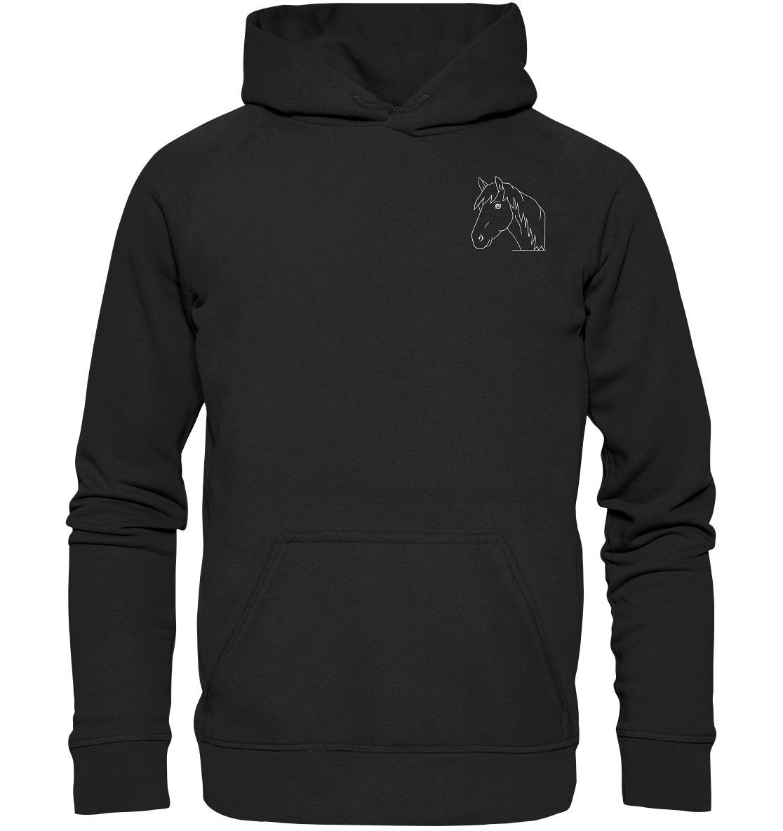 Pferd weiß - Basic Hoodie Unisex