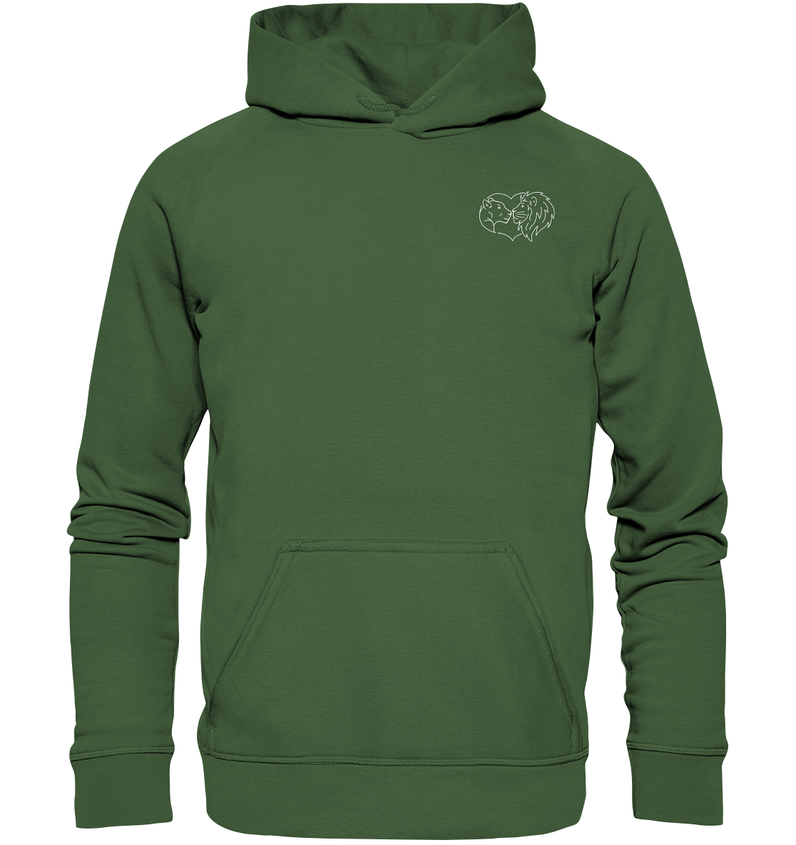 Löwenpaar weiß - Basic Hoodie Unisex