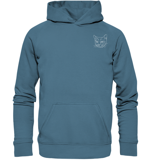 Katze weiß - Basic Hoodie Unisex Hoodies Tier-Shirts.com Airforce Blue XS