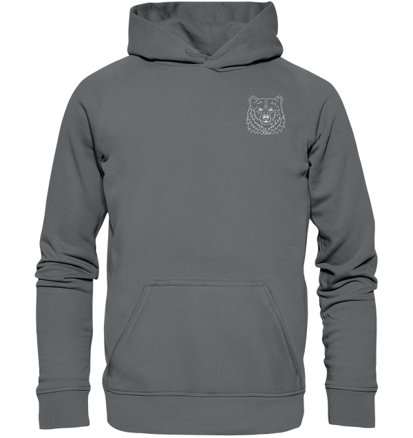 Bär weiß - Basic Hoodie Unisex Hoodies Tier-Shirts.com Steel Grey (Solid) XS