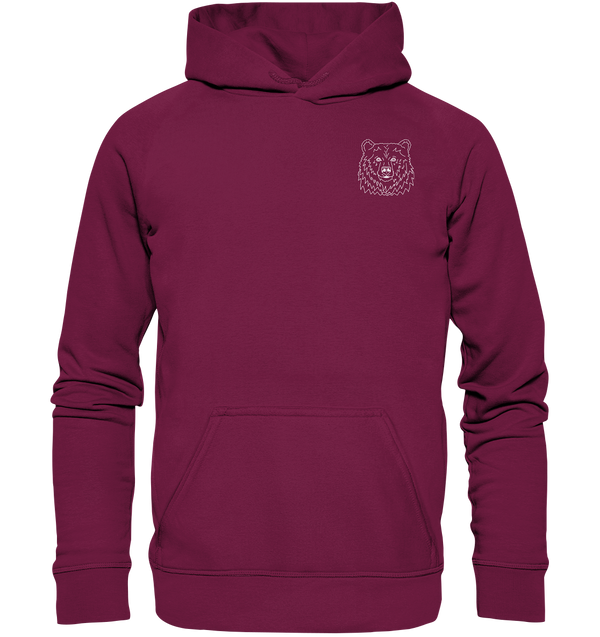 Bär weiß - Basic Hoodie Unisex Hoodies Tier-Shirts.com Burgundy XS