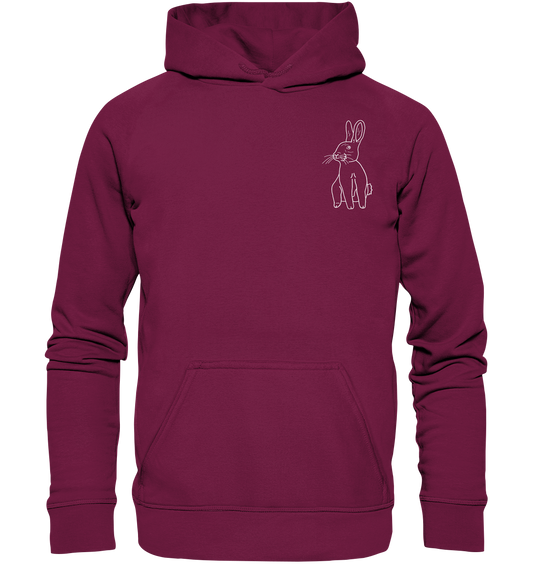 Hase weiß - Basic Hoodie Unisex