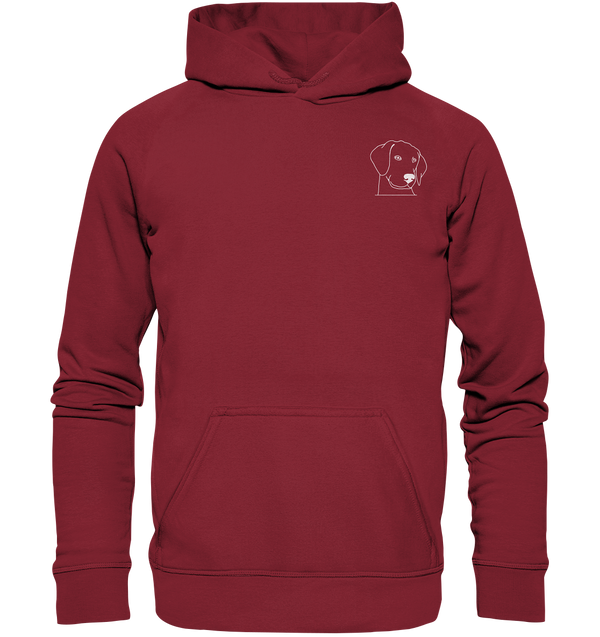 Hund Schlappohr weiß - Basic Hoodie Unisex Hoodies Tier-Shirts.com Brick Red XS