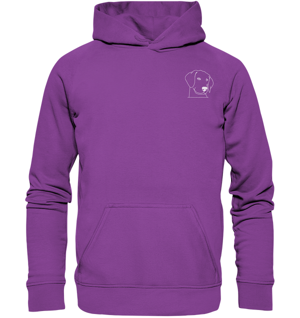 Hund Schlappohr weiß - Basic Hoodie Unisex Hoodies Tier-Shirts.com Magenta Magic XS