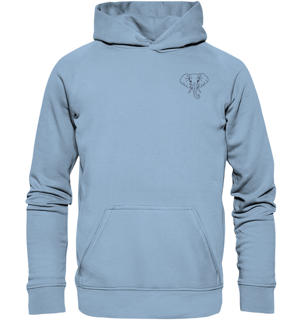 Elefant schwarz - Basic Hoodie Unisex Hoodies Tier-Shirts.com Sky Blue XS