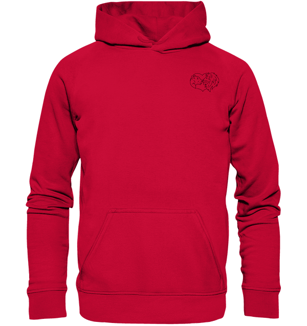 Löwenpaar - Basic Hoodie Unisex Hoodies Tier-Shirts.com Fire Red XS