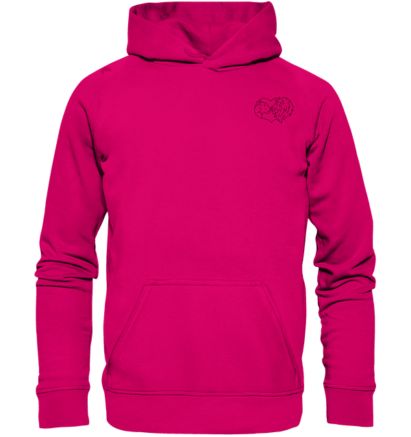 Löwenpaar - Basic Hoodie Unisex Hoodies Tier-Shirts.com Hot Pink XS