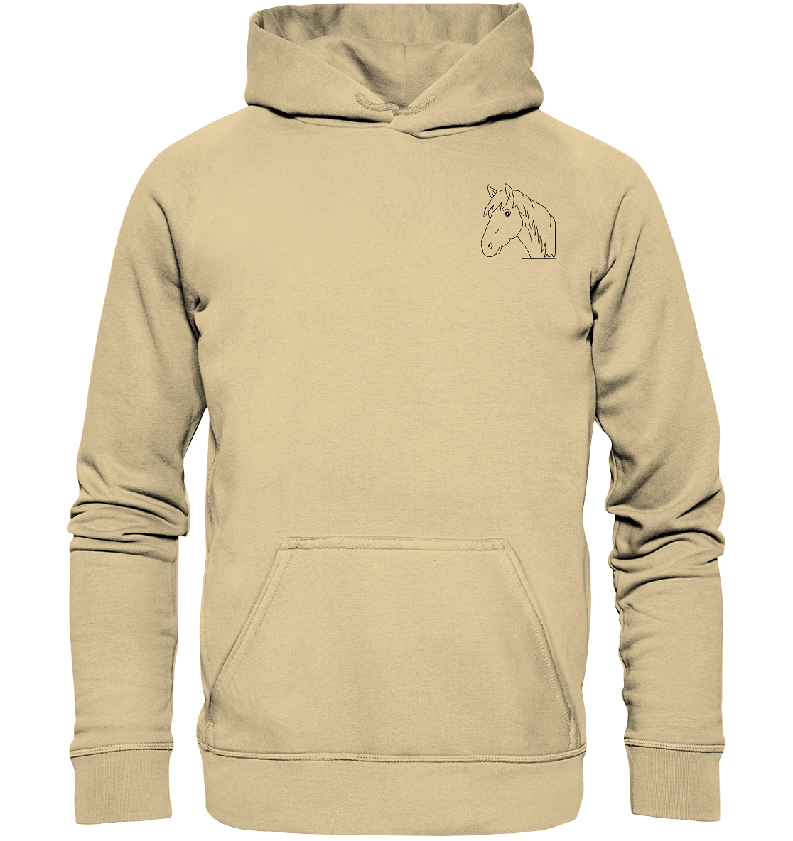 Pferd schwarz - Basic Hoodie Unisex