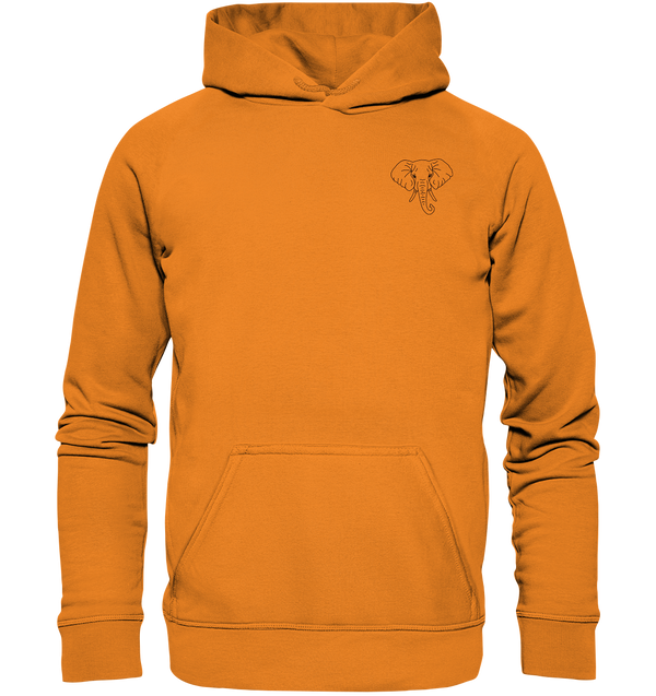 Elefant schwarz - Basic Hoodie Unisex Hoodies Tier-Shirts.com Orange Crush XS