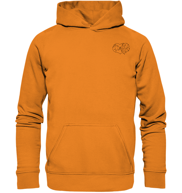 Löwenpaar - Basic Hoodie Unisex Hoodies Tier-Shirts.com Orange Crush XS