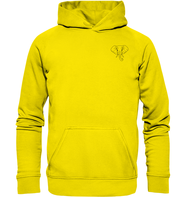 Elefant schwarz - Basic Hoodie Unisex Hoodies Tier-Shirts.com Sun Yellow XS